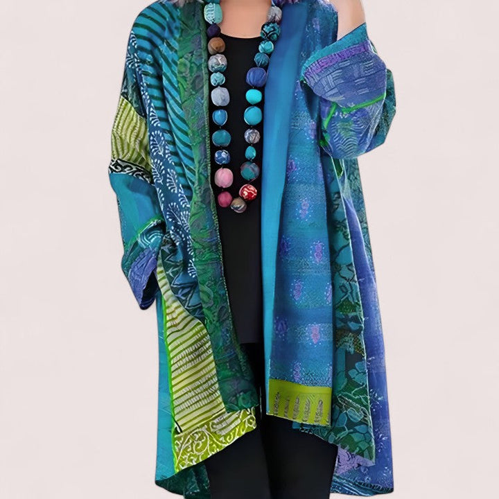 Lindholm Butik |   Konstnärlig Patchwork Kimono Jacka