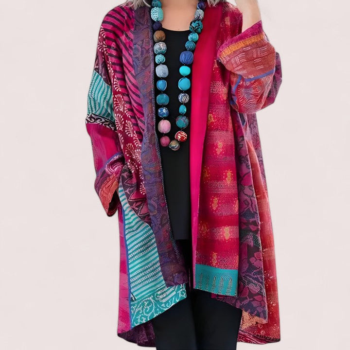 Lindholm Butik |   Konstnärlig Patchwork Kimono Jacka
