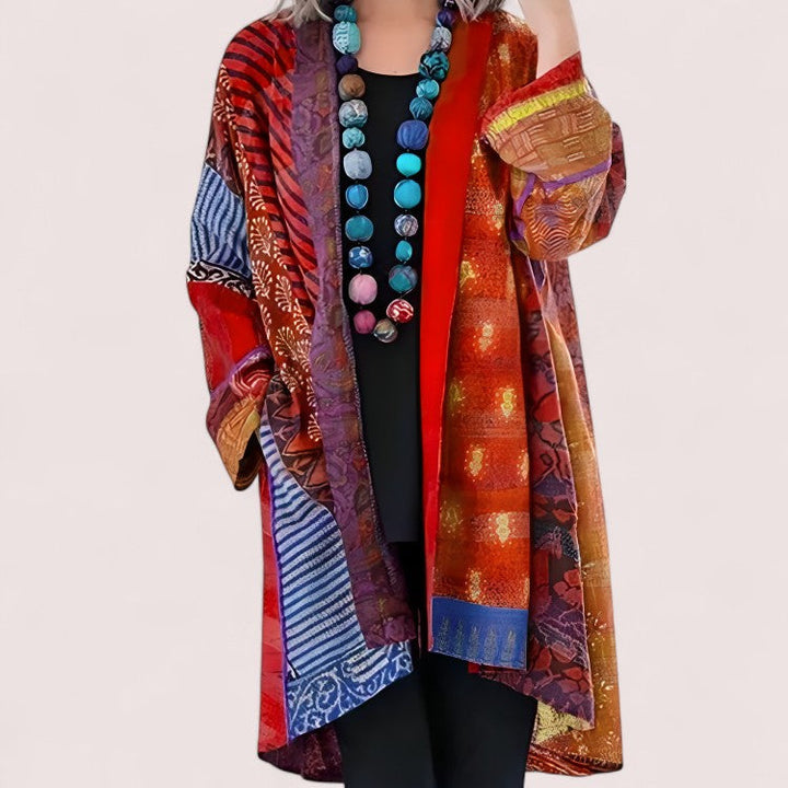 Lindholm Butik |   Konstnärlig Patchwork Kimono Jacka